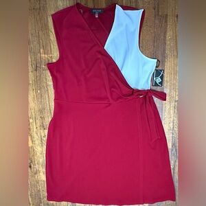 Kasper Red and White One Dress